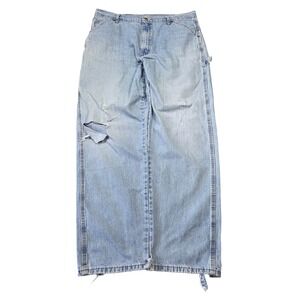 Vtg Wrangler Carpenter Jeans Men 38x34 Loose Baggy Y2K Grunge Skater Wide Leg‎